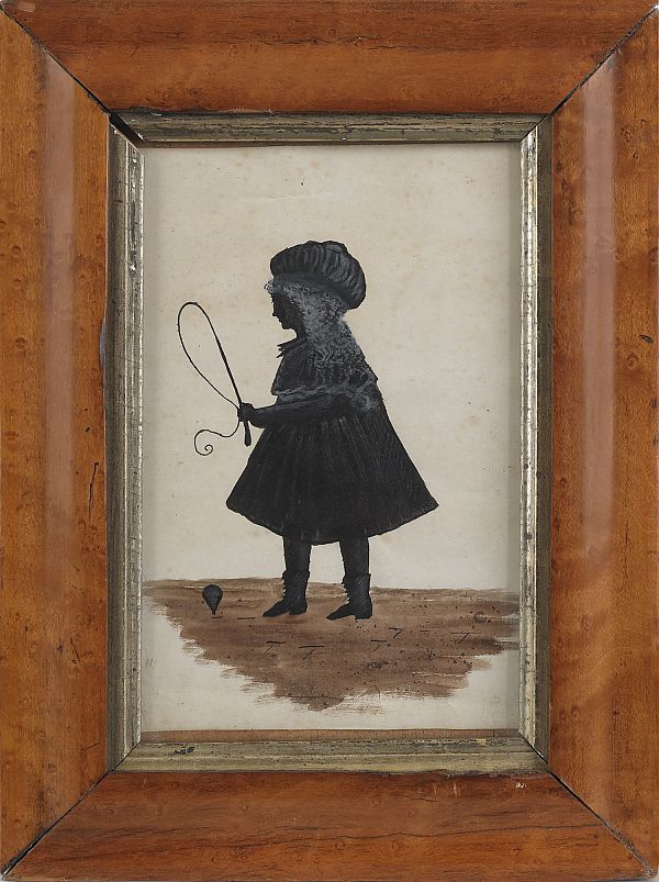 Portrait silhouette of a young girl