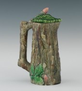Portugese Majolica Lidded Pitc