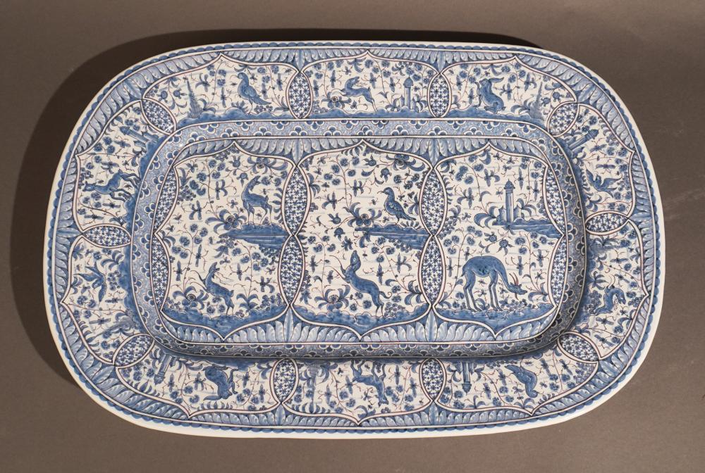 PORTUGUESE BLUE AND WHITE DECORATED