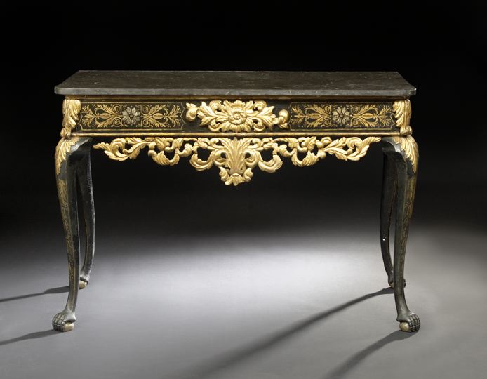 Portuguese Ebonized, Parcel-Gilt