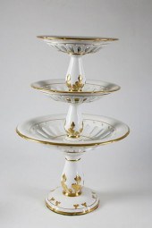 PORTUGUESE GILT DECORATED THRE