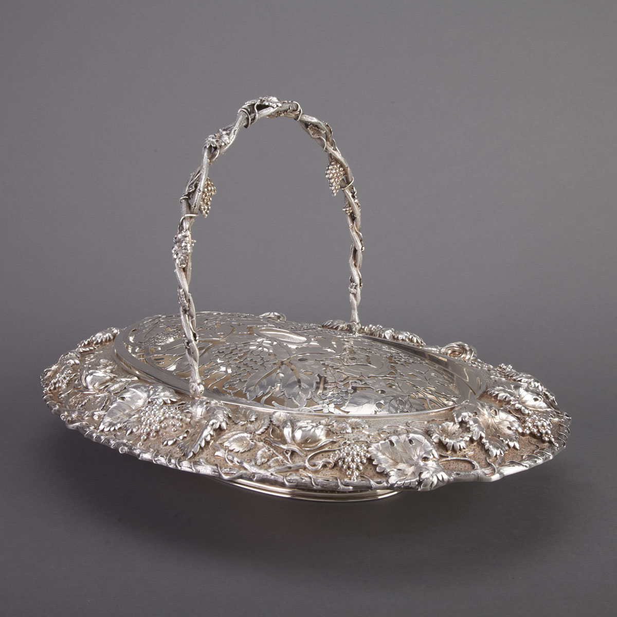 Portuguese Silver Oval Basket