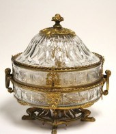 POSSIBLY BACCARAT ORMOLU & CUT