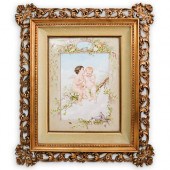 POSSIBLY KPM PAINTED PORCELAIN
