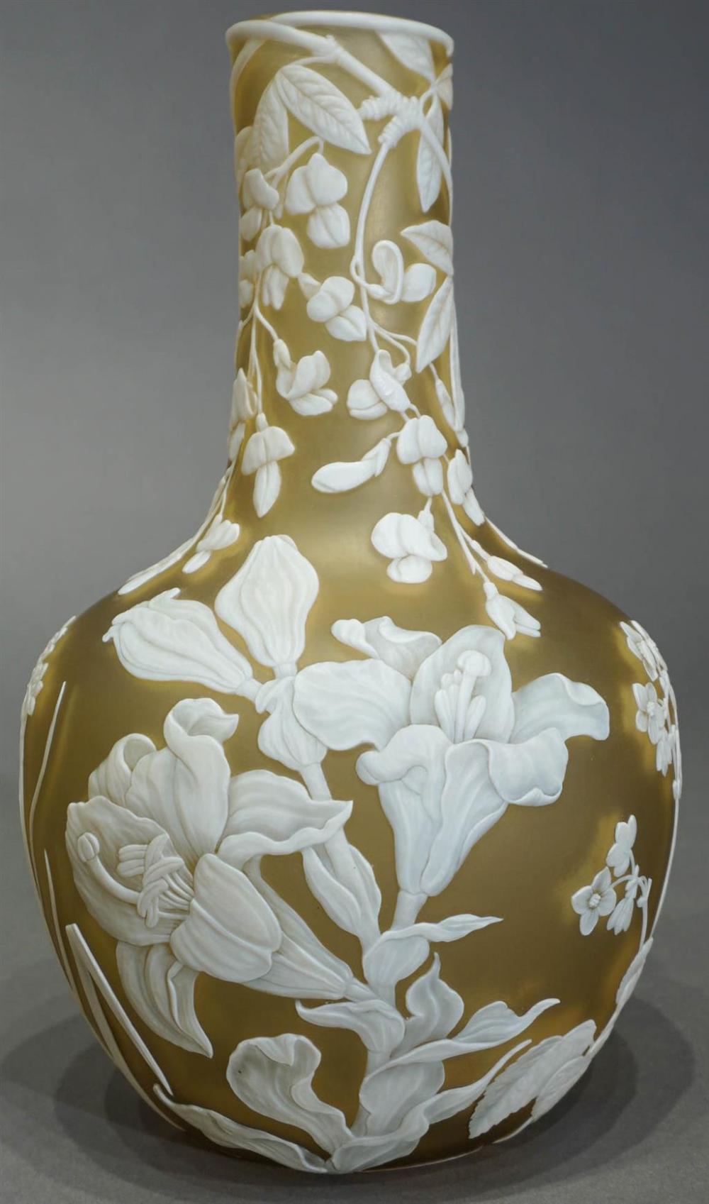 POSSIBLY WEBB CAMEO GLASS FLORAL