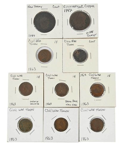 POST COLONIAL COINS, CIVIL WAR