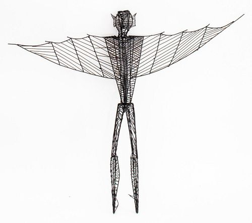 POST MODERN MAN WITH WINGS METAL