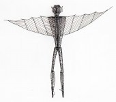 POST MODERN MAN WITH WINGS MET