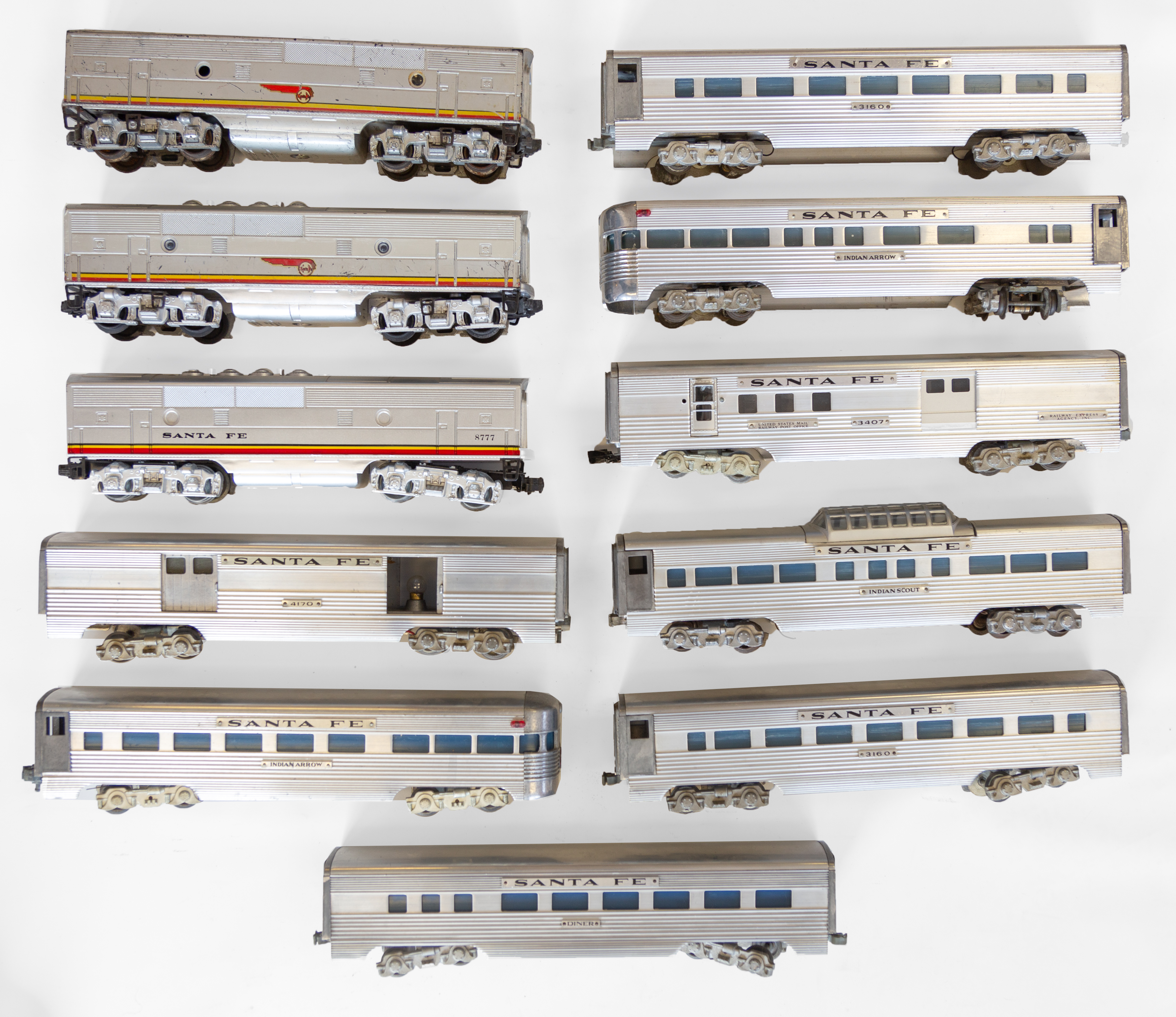 POST-WAR TRAIN CARS Including