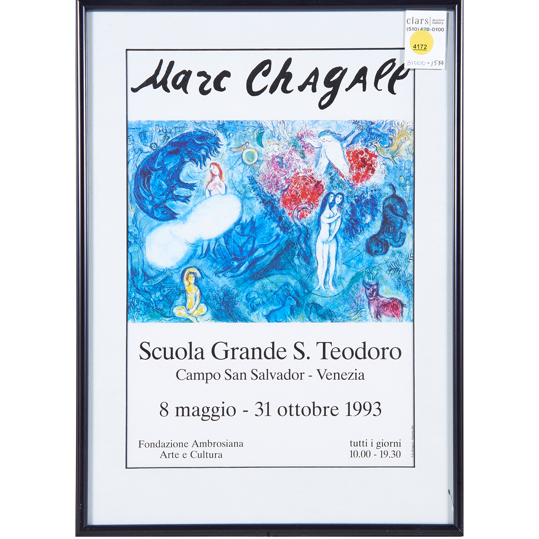 POSTER, MARC CHAGALL, SCUOLA GRANDE