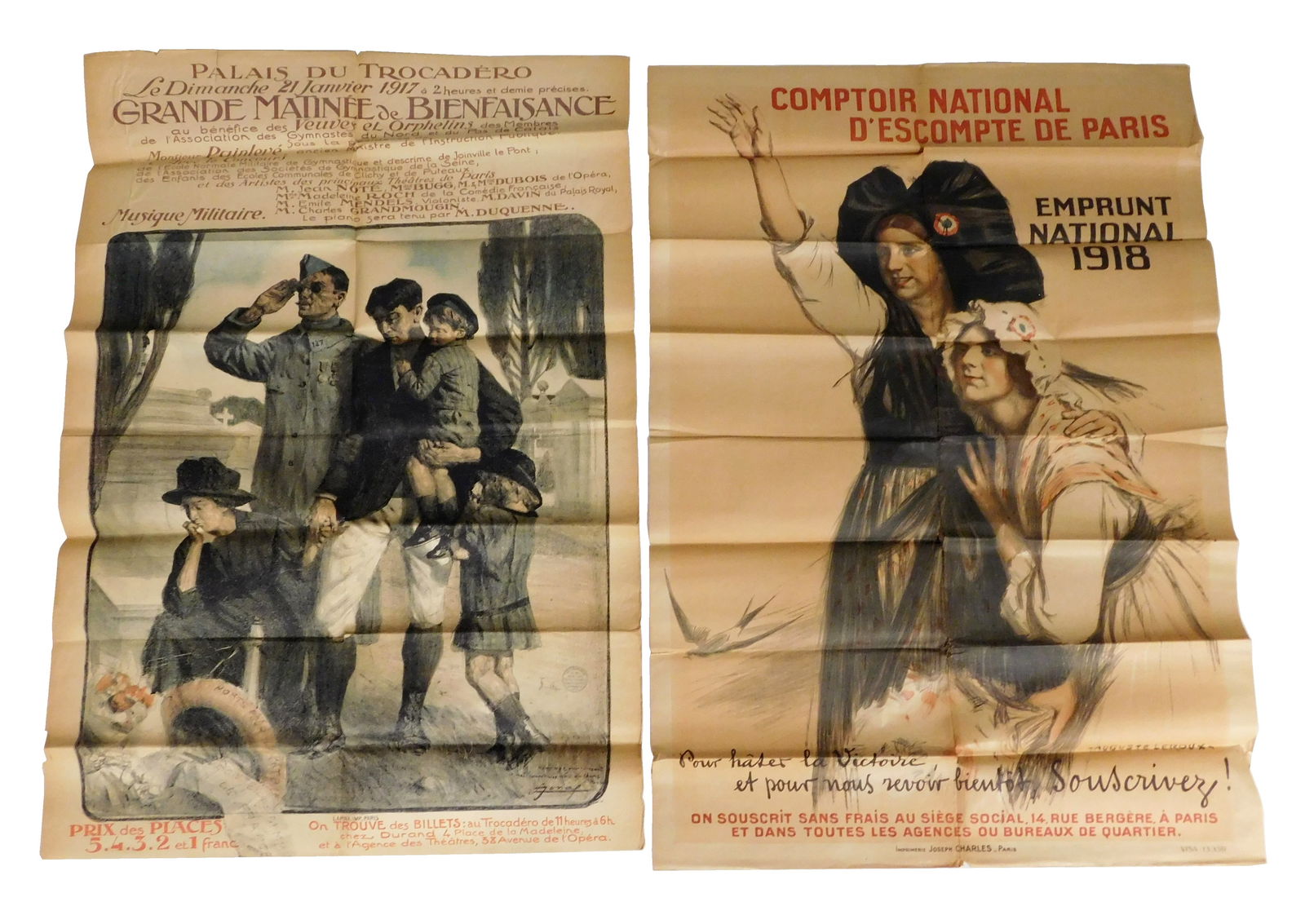 POSTERS: TWO WW1 FRENCH POSTERS,