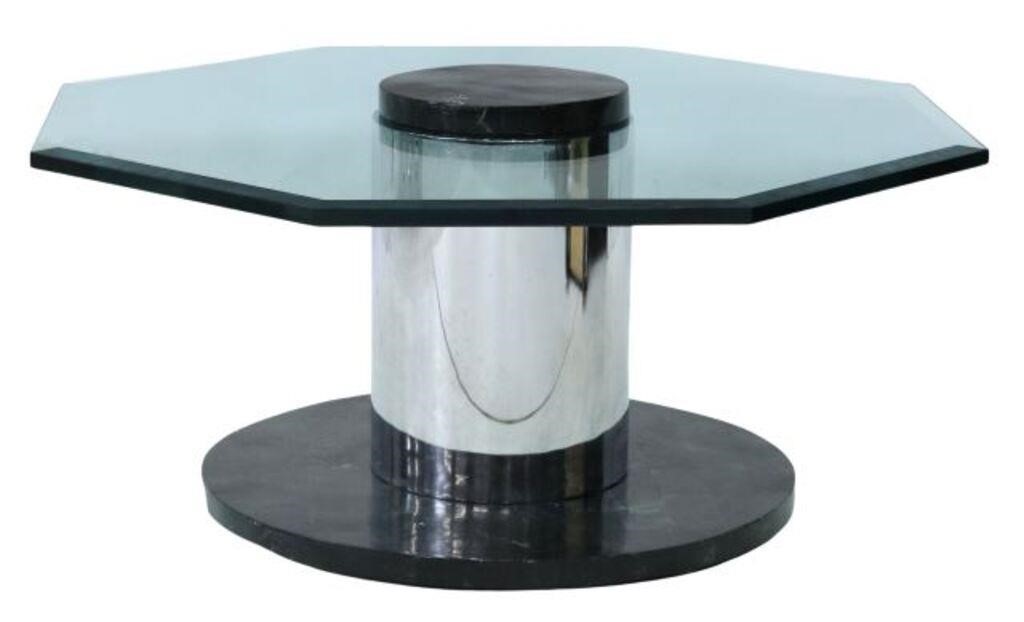 POSTMODERN GLASS TOP MARBLE TILED