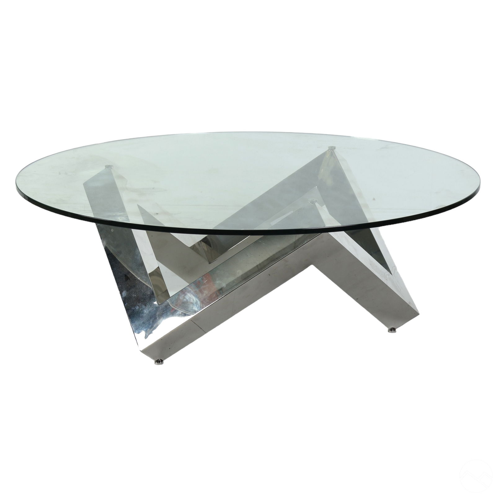 POSTMODERNIST CUBIST CHROME & GLASS