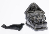 POTOGOK, INUIT STONE WOMAN WIT
