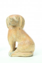 POTTERY DOG.  Attributed to Ge