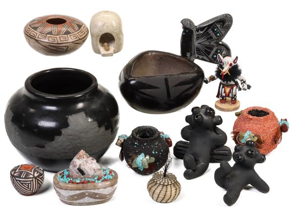 POTTERY, HORSEHAIR, SOAPSTONE &