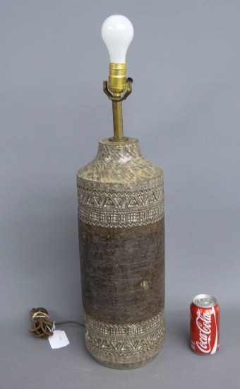 Pottery lamp.