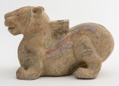 POTTERY SPIRITED SEATED FELINE