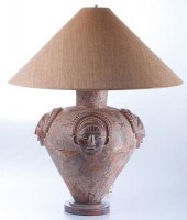 POTTERY TABLE LAMP BY CASUAL L