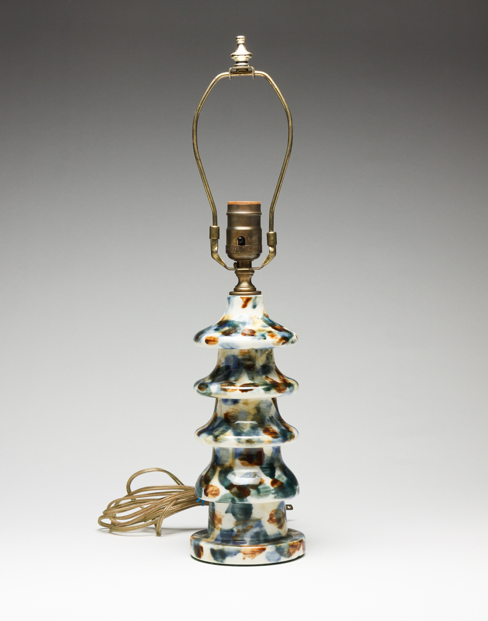 POTTERY TABLE LAMP. Probably