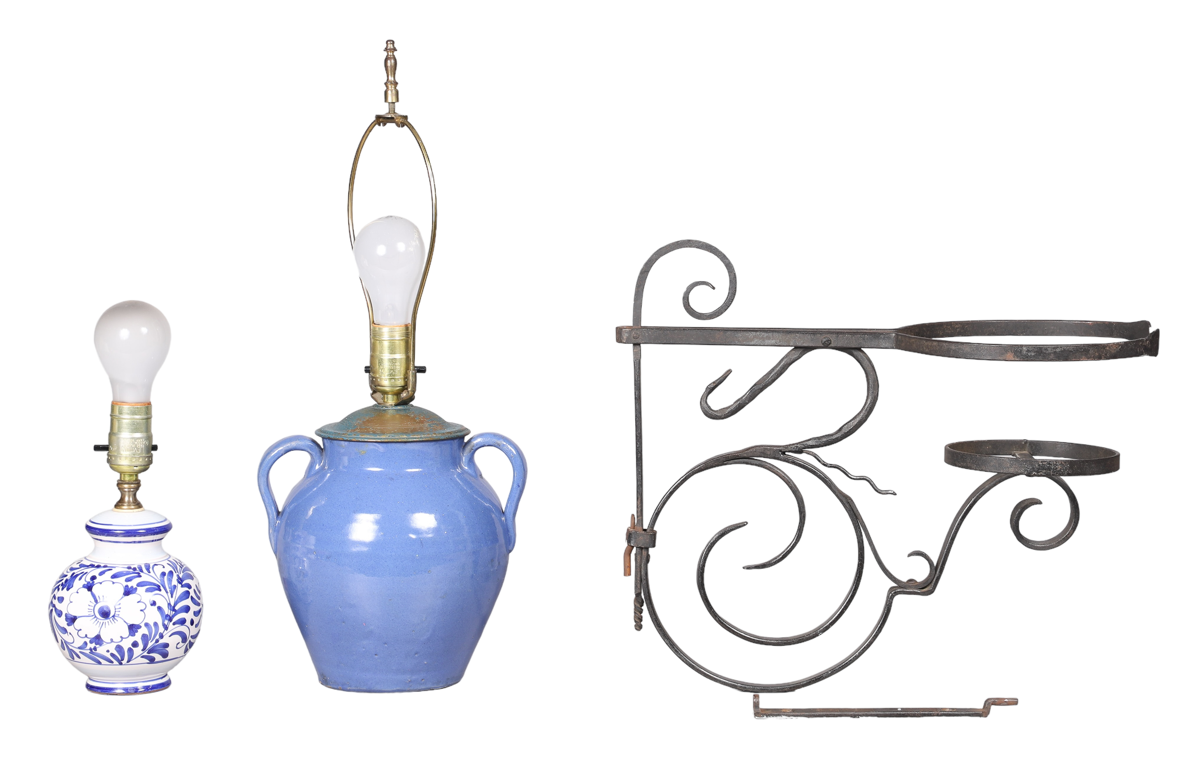 Pottery Table Lamps and Wrought
