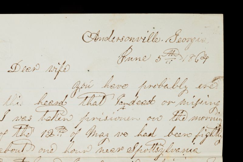 POW Letter From Andersonville
