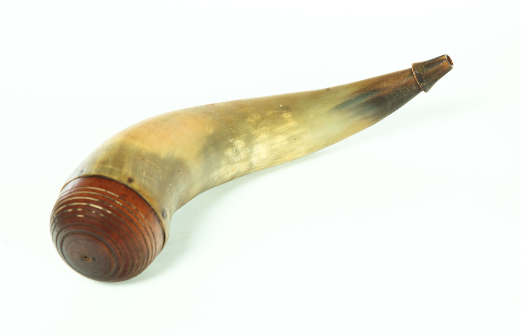POWDER HORN.  American  19th