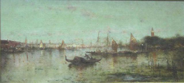 POWELL, Lucien. 1897 O/C Evening in