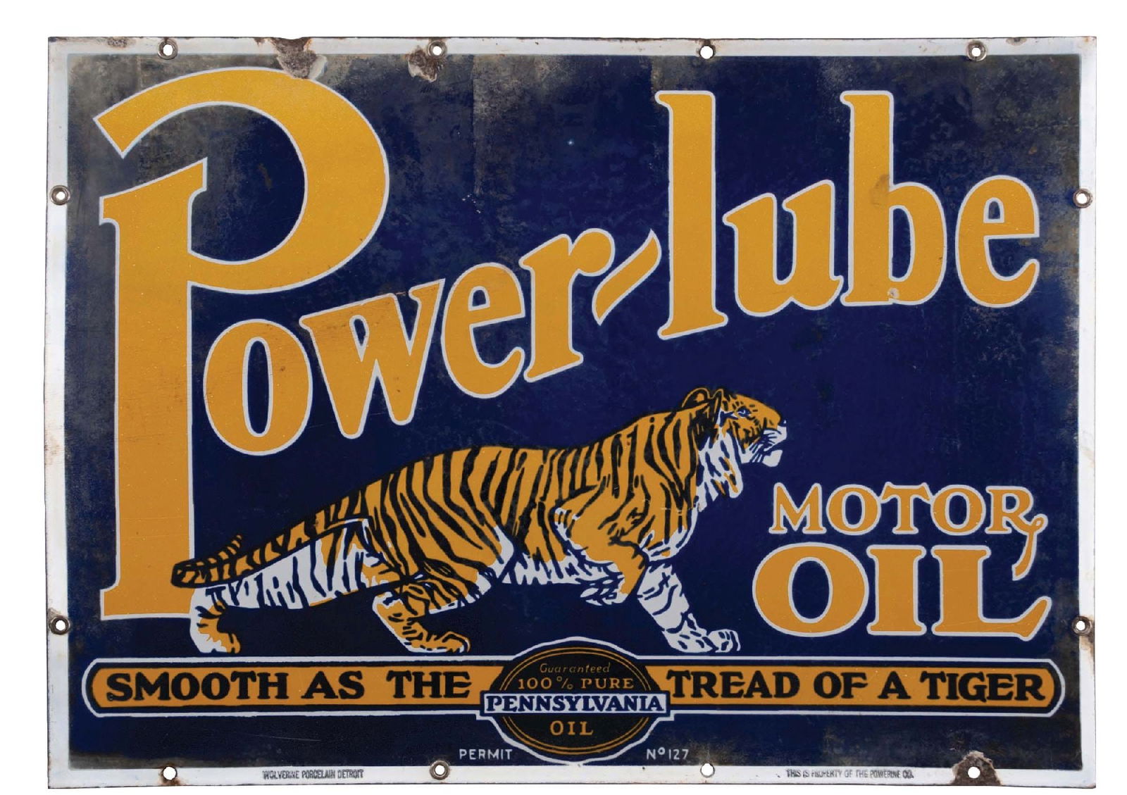 POWERLUBE MOTOR OIL PORCELAIN