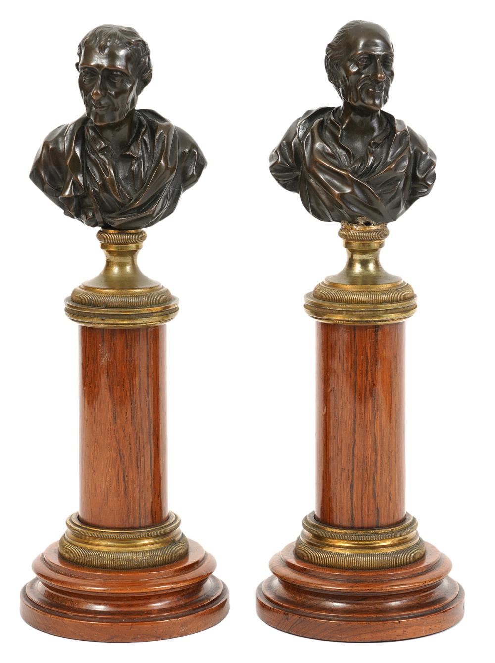 PR. 18/19TH C. BRONZE & HARDWOOD