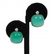 PR. 18K YG DIAMOND & CHRYSOPRA