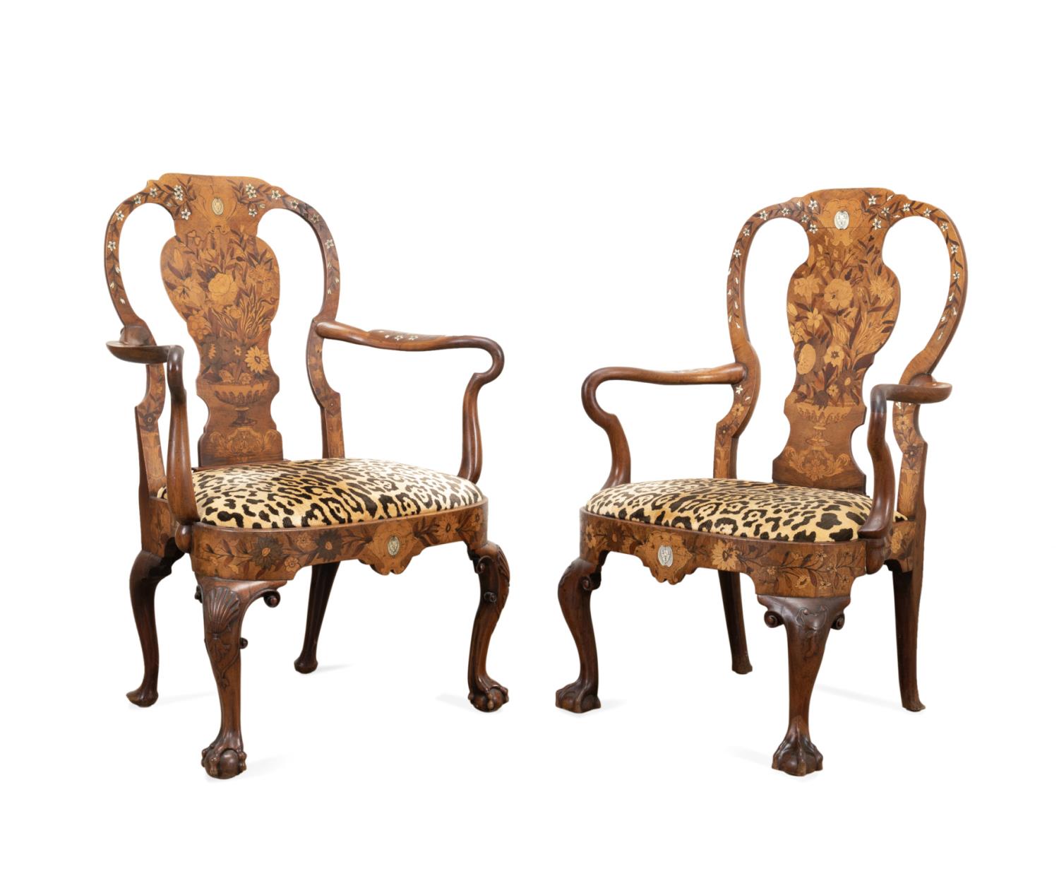 PR 18TH C. DUTCH ARMORIAL MARQUETRY