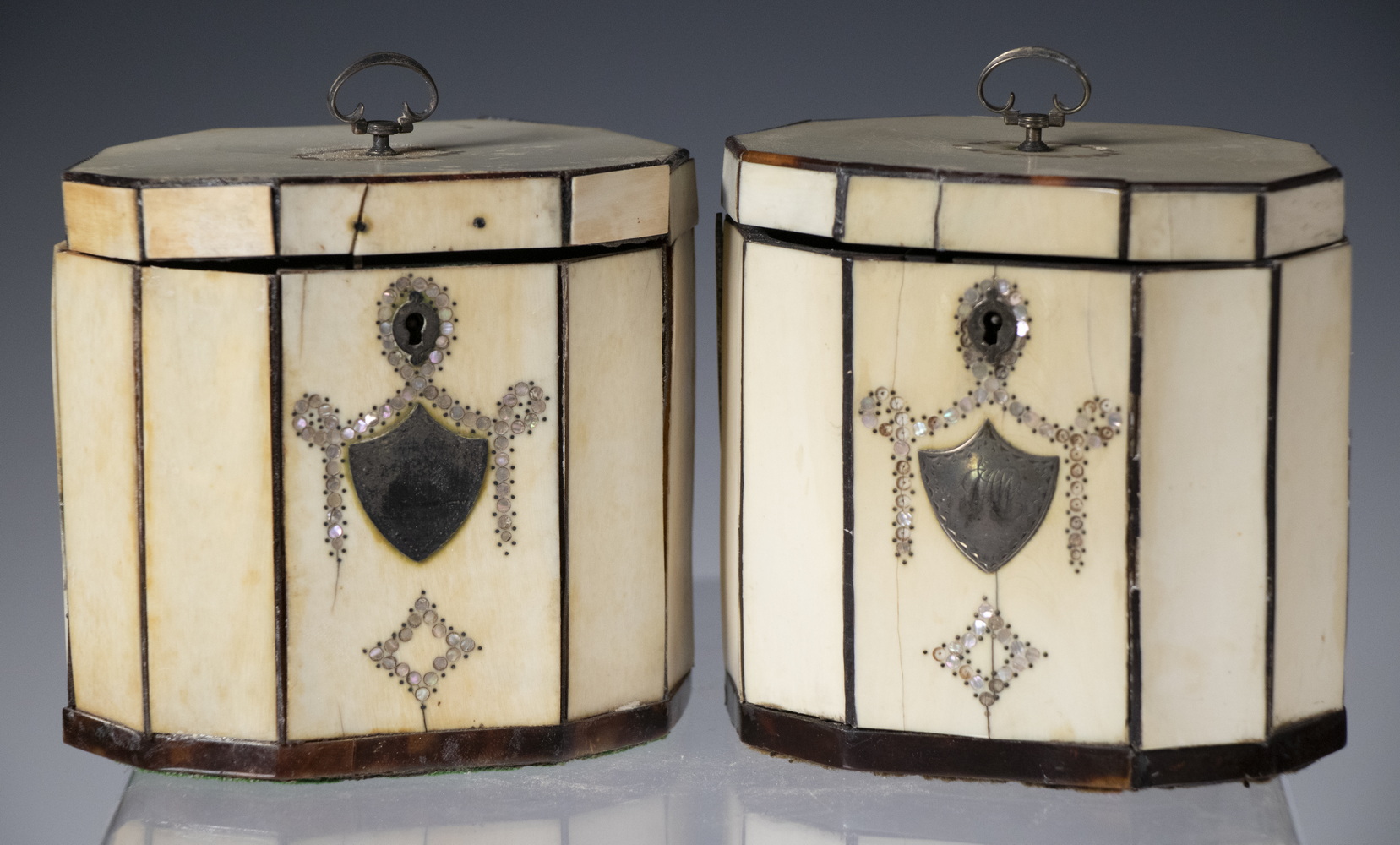 PR 18TH C. ENGLISH TEA CADDIES Pr