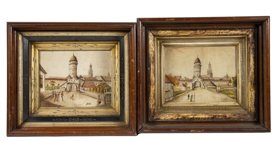 PR 18TH C. NAIVE WATERCOLORS