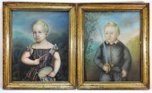 PR 19C AMERICAN FOLK ART PORTR
