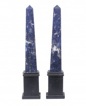 PR 19TH C. LAPIS LAZULI OBELIS