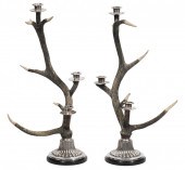 PR. 3 LIGHT ANTLER CANDELABRAS