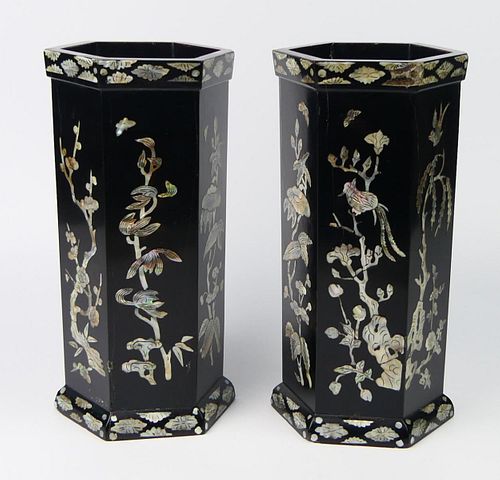 PR ANTIQUE CHINESE MOP INLAY