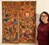 PR ANTIQUE CHINESE THANGKA GUR