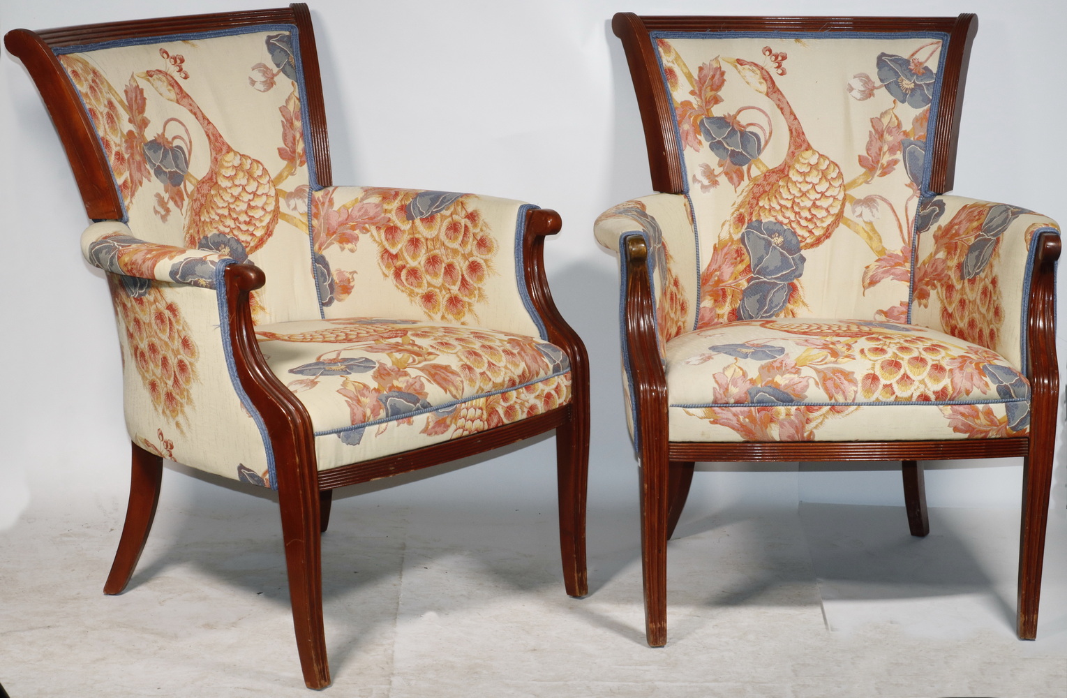PR ARMCHAIRS Pair of 1930s Era Wood