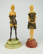 PR ART DECO FAUX IVORY METAL F