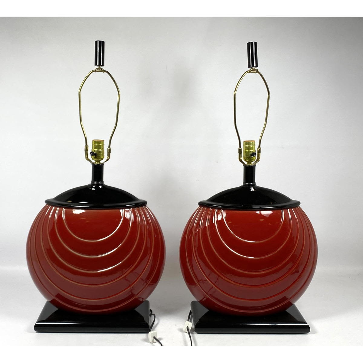 Pr Art Deco Inspired Table Lamps.
