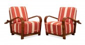 PR ART DECO WALNUT VENEER LOUN