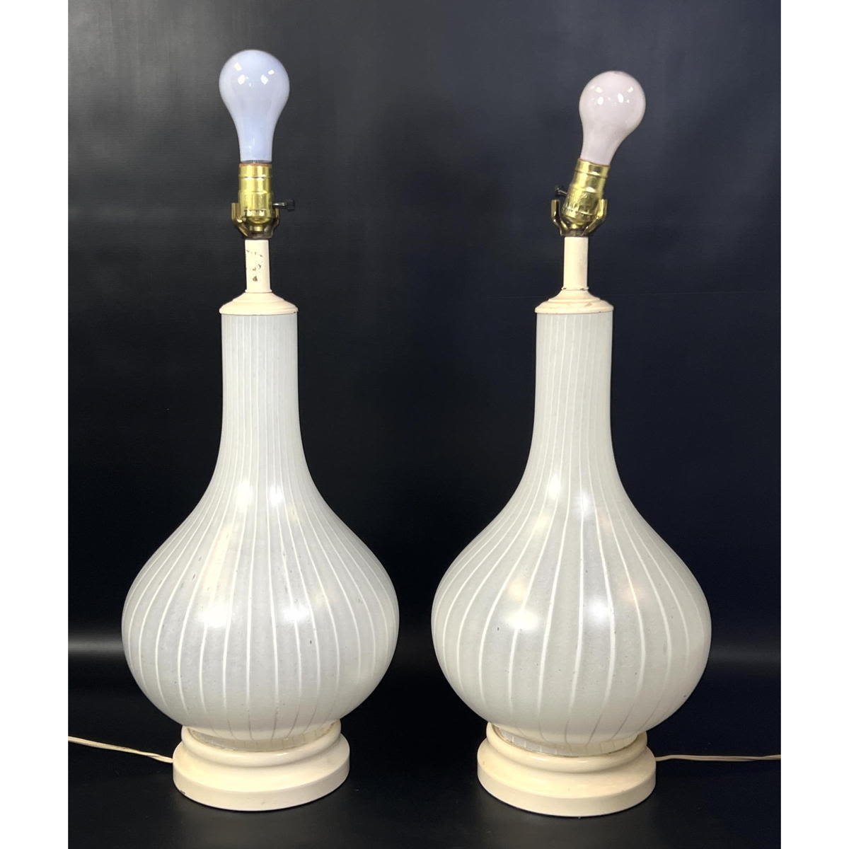 Pr Art Glass Bottle Form