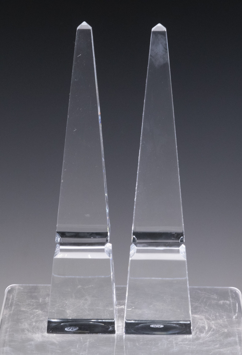 PR BACCARAT OBELISKS Pair of French