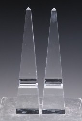 PR BACCARAT OBELISKS Pair of F