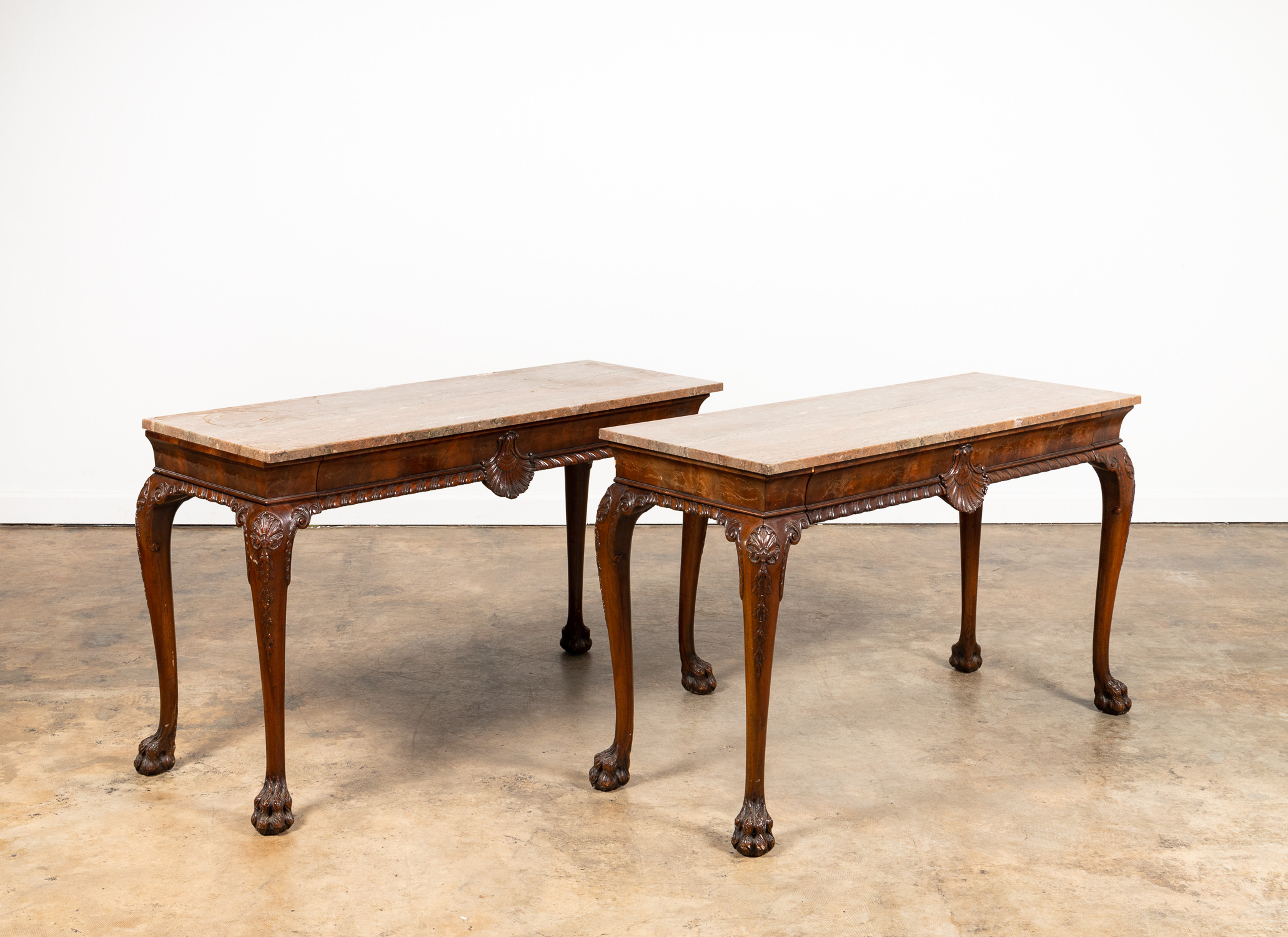 PR, BAKER GEORGIAN-STYLE MARBLE TOP