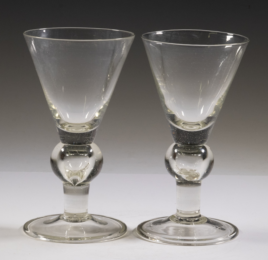PR BALUSTER GLASS GOBLETS Pair of