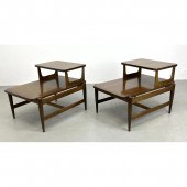 Pr Bassett walnut 2 tier step