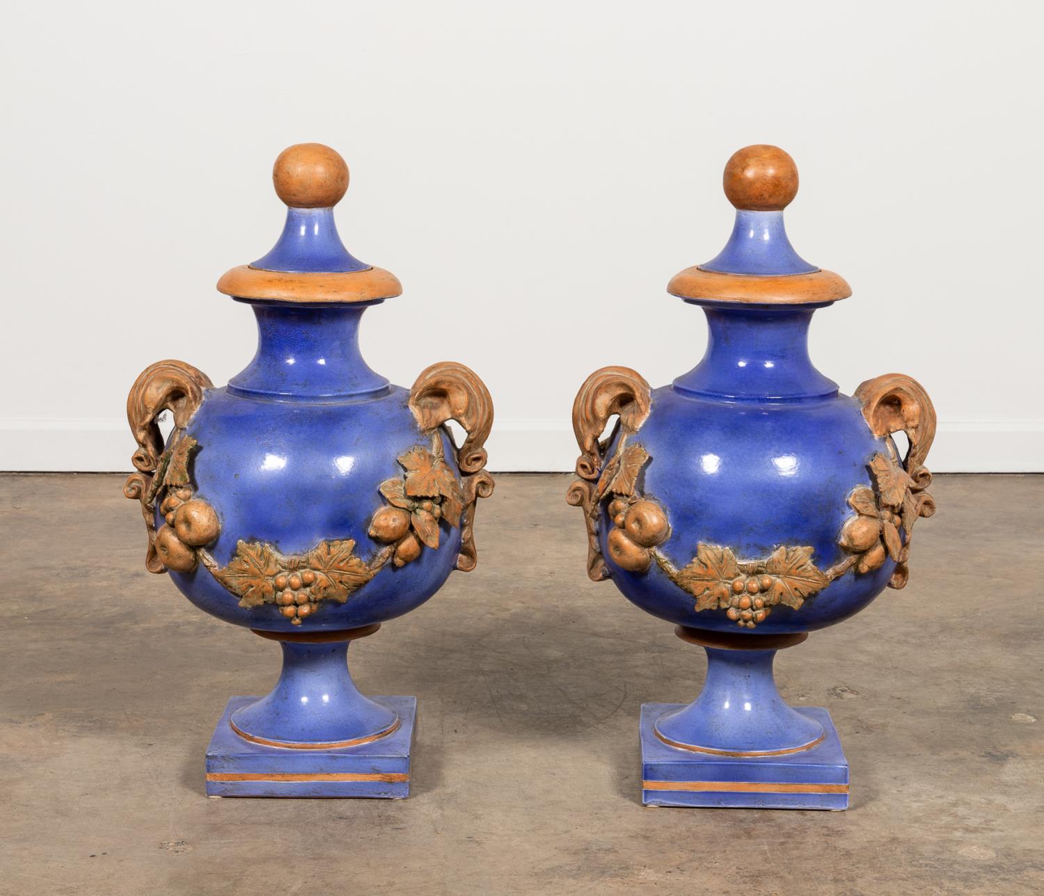 PR. BLUE GLAZE ITALIAN LIDDED